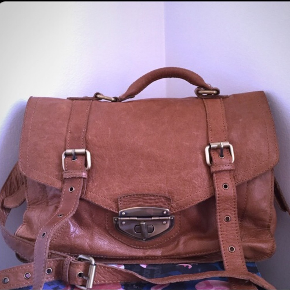 ASOS leather messenger bag